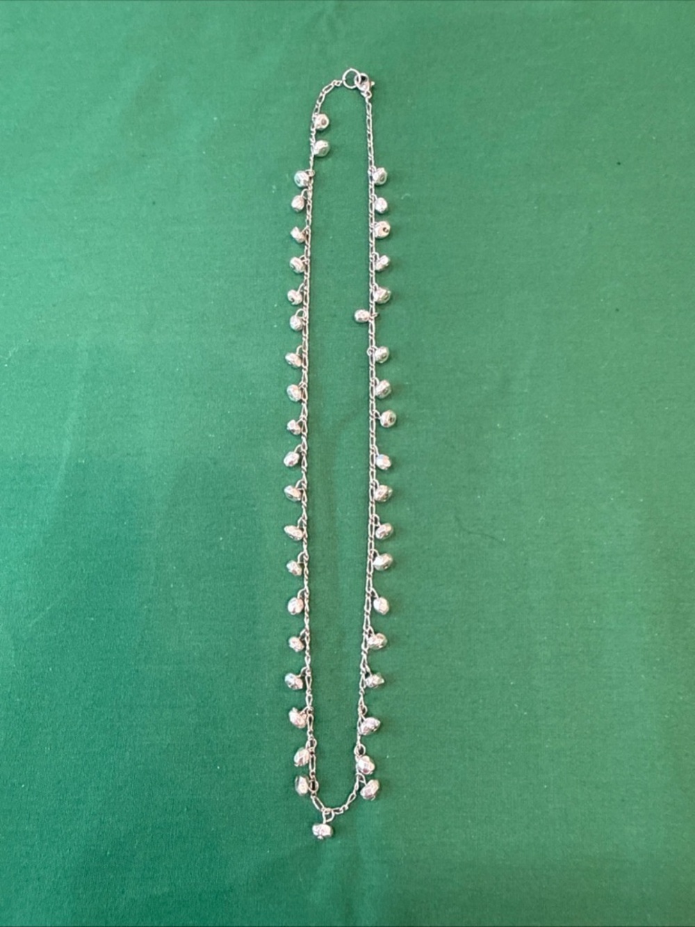 Delicate Silver Crystal Drop Necklace - Sparkling Women's Necklace